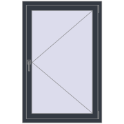 REHAU Euro 60 850x1300 мм ANTHRACITE_GREY_STRUKTURAL з двох сторін REHAU Euro 60 850x1300 мм ANTHRACITE_GREY_STRUKTURAL з двох сторін