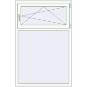 REHAU Euro 60 1000x1500 мм Білий (RAL 9016) з двох сторін REHAU Euro 60 1000x1500 мм Білий (RAL 9016) з двох сторін