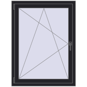 REHAU Euro 60 900x1200 мм BLACK_ULTI-MATT з двох сторін