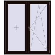 REHAU SYNEGO MD 1300x1500 мм BLACK_BROWN з двох сторін REHAU SYNEGO MD 1300x1500 мм BLACK_BROWN з двох сторін