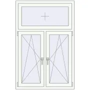 REHAU Euro 60 1000x1500 мм Білий (RAL 9016) з двох сторін
