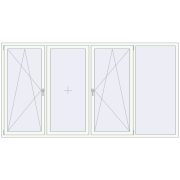 REHAU Euro 60 3000x1600 мм Білий (RAL 9016) з двох сторін REHAU Euro 60 3000x1600 мм Білий (RAL 9016) з двох сторін