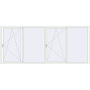 REHAU Euro 60 3500x1500 мм Білий (RAL 9016) з двох сторін REHAU Euro 60 3500x1500 мм Білий (RAL 9016) з двох сторін