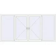 REHAU Euro 70 2905x1435 мм Білий (RAL 9016) з двох сторін REHAU Euro 70 2905x1435 мм Білий (RAL 9016) з двох сторін