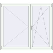 REHAU SYNEGO MD 1650x1500 мм Білий (RAL 9016) з двох сторін