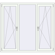 REHAU SYNEGO MD 1600x1460 мм Білий (RAL 9016) з двох сторін