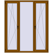 REHAU Brillant-Design 1600x1900 мм GOLDEN OAK з двох сторін