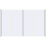 REHAU Euro 60 2400x1500 мм Білий (RAL 9016) з двох сторін