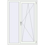 REHAU Euro 70 1000x1500 мм Білий (RAL 9016) з двох сторін