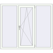 REHAU Euro 60 1500x1300 мм Білий (RAL 9016) з двох сторін REHAU Euro 60 1500x1300 мм Білий (RAL 9016) з двох сторін