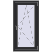 REHAU Euro 70 580x1200 мм ANTHRACITE_GREY_GLATT з двох сторін REHAU Euro 70 580x1200 мм ANTHRACITE_GREY_GLATT з двох сторін