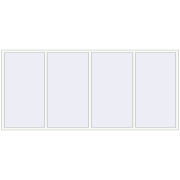 REHAU Euro 60 3400x1540 мм Білий (RAL 9016) з двох сторін