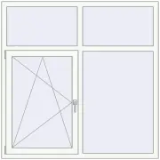 REHAU Euro 60 1500x1500 мм Білий (RAL 9016) з двох сторін