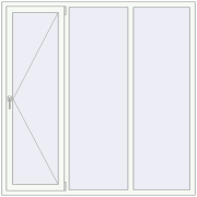 Вікна 1800x1800 мм REHAU Euro 60 Білий (RAL 9016) з двох сторін