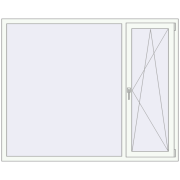 REHAU Brillant-Design 1800x1450 мм Білий (RAL 9016) з двох сторін REHAU Brillant-Design 1800x1450 мм Білий (RAL 9016) з двох сторін