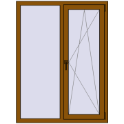 REHAU Euro 60 1100x1460 мм GOLDEN OAK з двох сторін