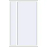 REHAU Euro 60 1120x1780 мм Білий (RAL 9016) з двох сторін