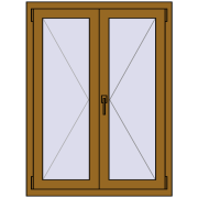 REHAU Euro 70 900x1200 мм LIGHT_OAK з двох сторін