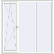 REHAU Brillant-Design 1820x1870 мм Білий (RAL 9016) з двох сторін REHAU Brillant-Design 1820x1870 мм Білий (RAL 9016) з двох сторін
