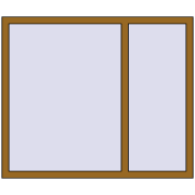 REHAU Euro 60 1400x1180 мм LIGHT_OAK з двох сторін