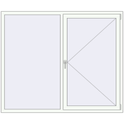 Вікна 1800x1500 мм REHAU Euro 70 Білий (RAL 9016) з двох сторін