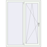 REHAU Euro 70 1170x1550 мм Білий (RAL 9016) з двох сторін