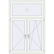 Вікна 1150x1700 мм REHAU Euro 70 Білий (RAL 9016) з двох сторін