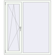 Вікна 1300x1500 мм Altest Pony 375 RAL 9016 Traffic white з двох сторін