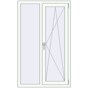REHAU Euro 70 900x1465 мм Білий (RAL 9016) з двох сторін REHAU Euro 70 900x1465 мм Білий (RAL 9016) з двох сторін