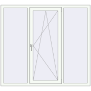 REHAU Euro 70 1600x1450 мм Білий (RAL 9016) з двох сторін