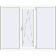 REHAU Euro 70 1800x1450 мм Білий (RAL 9016) з двох сторін
