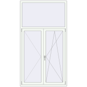 REHAU Euro 70 1200x2200 мм Білий (RAL 9016) з двох сторін