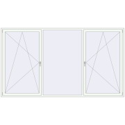 REHAU Euro 60 3200x1800 мм Білий (RAL 9016) з двох сторін