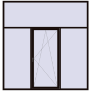 REHAU Brillant-Design 2500x2600 мм BLACK_BROWN з двох сторін