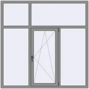 Вікна 1800x1800 мм Altest Pony 375 RAL 9007 Grey aluminium з двох сторін
