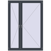 REHAU SYNEGO MD 1400x2004 мм ANTHRACITE_GREY_STRUKTURAL з двох сторін