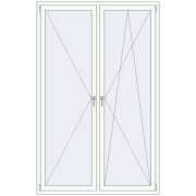 REHAU SYNEGO MD 1450x2280 мм Білий (RAL 9016) з двох сторін