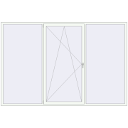 Вікна 3000x2000 мм REHAU Brillant-Design Білий (RAL 9016) з двох сторін