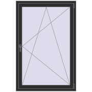 REHAU Euro 60 1000x1500 мм ANTHRACITE_GREY_GLATT з двох сторін