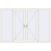 REHAU Euro 70 2045x1400 мм Білий (RAL 9016) з двох сторін