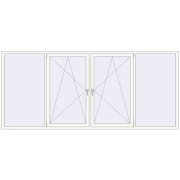 REHAU Euro 60 3350x1480 мм Білий (RAL 9016) з двох сторін