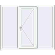 REHAU Euro 60 1500x1250 мм Білий (RAL 9016) з двох сторін
