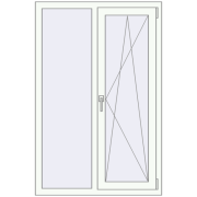 REHAU Brillant-Design 950x1450 мм Білий (RAL 9016) з двох сторін