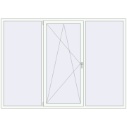 REHAU Euro 70 2500x1800 мм Білий (RAL 9016) з двох сторін REHAU Euro 70 2500x1800 мм Білий (RAL 9016) з двох сторін