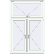 REHAU Euro 70 1100x1700 мм Білий (RAL 9016) з двох сторін