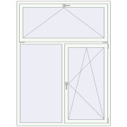 Вікна 1500x2000 мм Altest Pony 375 RAL 9016 Traffic white з двох сторін