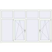 REHAU Euro 60 2300x1470 мм Білий (RAL 9016) з двох сторін