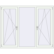 REHAU Euro 70 1750x1400 мм Білий (RAL 9016) з двох сторін