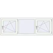 REHAU Euro 60 1800x600 мм Білий (RAL 9016) з двох сторін