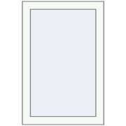 REHAU Euro 60 500x800 мм Білий (RAL 9016) з двох сторін